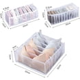 thumbnail image 4 of Wishstar Aufbewahrungsboxen für Unterw?sche, Faltbar Aufbewahrungsbox für Socken, Schubladen-Organizer Schrank Organizer, 3er Set FüR BHS, Socken, Unterhosen(Grau), 4 of 6