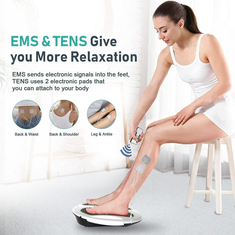 QUINEAR QN-038F Foot Circulation Stimulator, (FSA or HSA Eligible) EMS  Electronic Stimulator and Foot Massager with TENS Unit Pads for Leg  Swellen