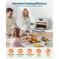 thumbnail image 5 of Air Fryer Toaster Oven Combo, 28Quart 12-in-1 Extra Large Countertop Convection Oven with LED Display, Toast, Roast, Bake, Reheat, Broil & Steam , 7 Accessories+Recipe, Stainless Steel, 5 of 9