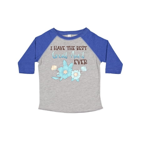 

Inktastic I Have the Best Great Aunt Ever with Blue Flowers Gift Toddler Boy or Toddler Girl T-Shirt