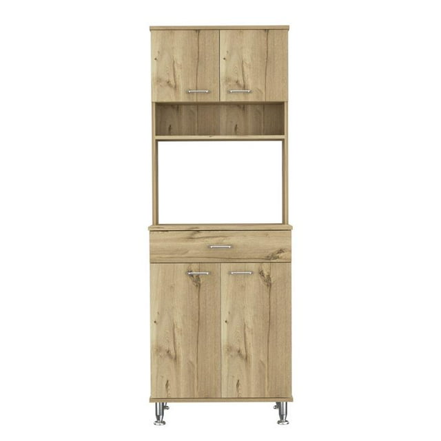 TUHOME Della 60 Kitchen Pantry Engineered Wood Pantries in Beige