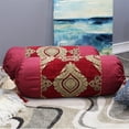 thumbnail image 2 of Natural Geo Red/Gold Gao Takiya Bolster Pillow (Set of 2), 2 of 4