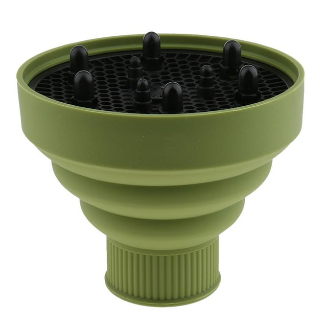 TISHITA Diffuseur de Sèche-Cheveux, Diffuseur de Cheveux Pliable Professionnel pour le Vert Ondulé Bouclé Naturel