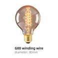 thumbnail image 6 of Light Bulbs 40W 2700K Warm White Lighting Amber Glass Retro Light Bulbs for E27 Screw Base Vintage Filament Light Bulb, 6 of 8