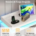 thumbnail image 4 of Armario de Cocina, Gabinete de Almacenamiento para Cocina con Luz LED y Toma de Corriente, 4 Puertas, 4 of 9