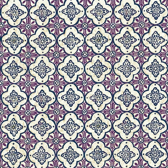 A-Street Prints Geo Violet Quatrefoil Wallpaper
