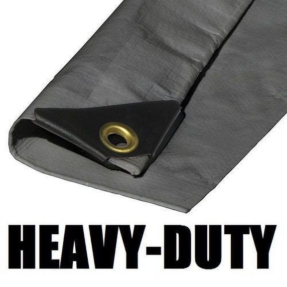 16'X40' EXTRA Heavy Duty 12 mil Silver Tarp 3 Ply Coated Reinforced Canopy 6 oz 3 Layer (Includes Tarps Tools and Toys Maintenance Manual)