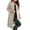 Khaki, variant on YHAJDS Women Fall Winter Casual Coat,Women's Coats Fall Jackets for Women Solid Color Long Sleeve Sleeveless Hooded Slim Lightweight Wool Trench Coat Casual Outerwear for Fall and Winter