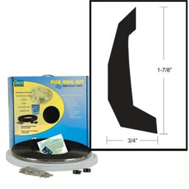 TACO METALS V11-4135BKA30-3 / TACO Semi-Rigid Rub Rail Kit - Black w/No Insert - 30039;　並行輸入品 TACO V21-9678 Rigid Vinyl Rub Rail Arctic White 20\u0027