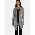 thumbnail image 5 of What's Next Women's and Women's Plus Striped Flyaway Cardigan Sweater, Midweight, Sizes XS-4X, 5 of 5