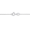 thumbnail image 3 of Everly Women's 1mm 14k White Gold Round Cable Chain Necklace, 3 of 8