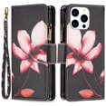 thumbnail image 1 of Bf Pattern Printing Leather Series-4 Gift compatible Iphone 14 Pro 6.1 Inch 03 Style Zipper Pocket Phone Case Pattern Printing Pu Leather Wallet Stand Cover - Li, 1 of 5