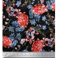 thumbnail image 1 of Soimoi Moss Georgette Fabric Flower Print Fabric by Yard 42 Inch Wide, 1 of 1