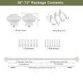 thumbnail image 7 of Adjustable Single Curtain Rod Matte White 36"-72" For Bedroom Living Room Window Decoration, 7 of 7