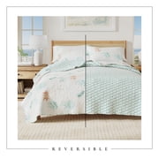 Coastal Quilt Set - Lightweight, Soft, All-Season - 2-Piece Reversible Bedding Set (Twin / Twin XL, Coral Reef)