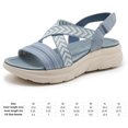 thumbnail image 2 of Sandalias planas para mujer Sandalias con tiras cruzadas Cómodas antideslizantes para fiestas y vacaciones, 2 of 9