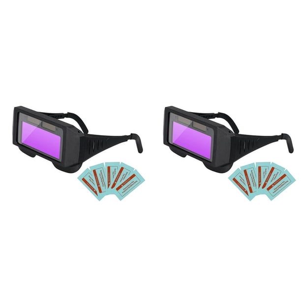 2X Solar Auto Oscurecimiento Lcd Soldadura Casco Gafas Máscara Gafas Protector de Ojos Tapa de Soldador Gafas Máquina Máscara de Soldadura