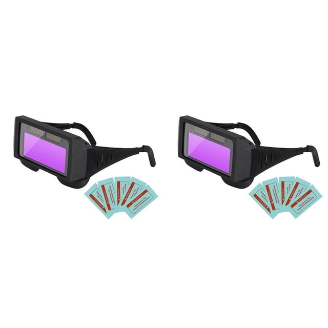 2X Solar Auto Oscurecimiento Lcd Soldadura Casco Gafas Máscara Gafas Protector de Ojos Tapa de Soldador Gafas Máquina Máscara de Soldadura