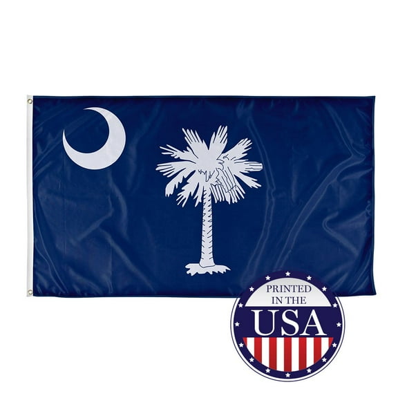 South Carolina State Flag - 3ft x 5ft Knitted Polyester, State Flag Collection, Made in The USA