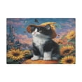 thumbnail image 6 of Qxltty Sunflower Black Cat Leather Drying Mat for Kitchen Countertops Coffee Mats Hide Stain Quickly Absorbs Water Tableware Decor, 6 of 6