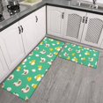thumbnail image 2 of Hen and Egg Green Pattern Anti Fatigue Kitchen Rugs Set Of 2, Non Slip Washable Decorative Floor Mats for Kitchen Sink Laundry, 17"x30" and 17"x47", 2 of 6