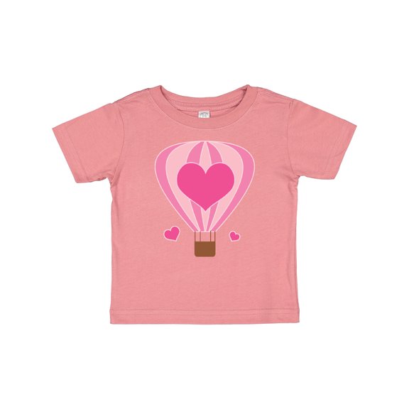 Inktastic Valentine Hot Air Balloon Girls Baby T-Shirt