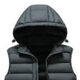 thumbnail image 4 of Ceisia Men's Fleece Lined Sleeveless Waistcoat with Detachable Cap Zipper Pockets Casual Gift Hooded Outerwear, 4 of 7