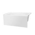thumbnail image 5 of Vanity Art Acrylic Alcove Bathtub with 3 Side Tiling Flange, 48 x 32 inches Slip Resistant Surface 121-Degree Backrest Shower Tub, Reinforced Fiberglass Right Drain Soaking Tub, 5 of 9