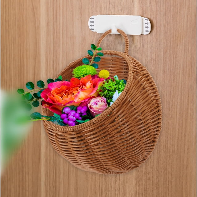 OUNONA Cesta De Pared En Color Marrón Ideal Para Almacenar Y Del Hogar