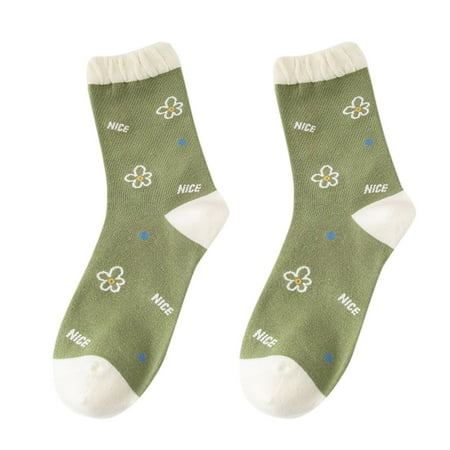 

Fsqjgq Big Mens Dress Socks Extra Wide Women Autumn and Winter Matching Plaid Printing Thickened Warm Mid Tube Socks Women Thick Socks Oh Yeah Socks Knitting Cotton B