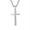Silver, variant on Men's Women's Stainless Steel Silver Gold Black Plain Beveled Edge Cross Pendant Necklace Simple Jewelry Gifts Silver