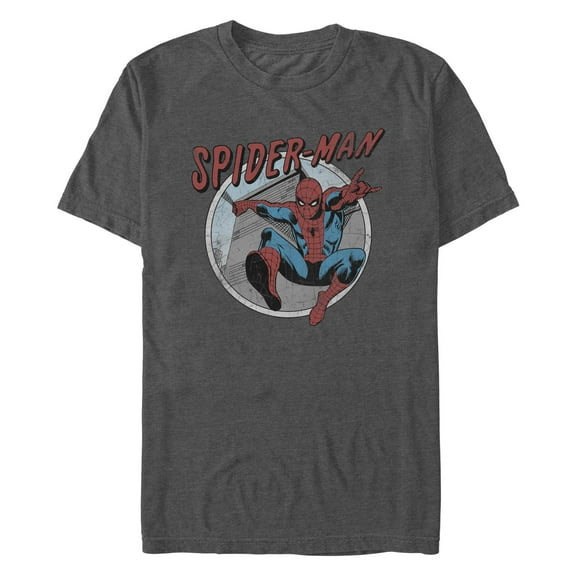Men's Marvel Distressed Spider-Man Circle Graphic T-Shirt