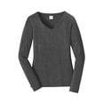 thumbnail image 4 of Port & Company Ladies Long Sleeve Fan Favorite V-Neck Tee Lpc450vls - Dark Heather Grey - 4XL, 4 of 5
