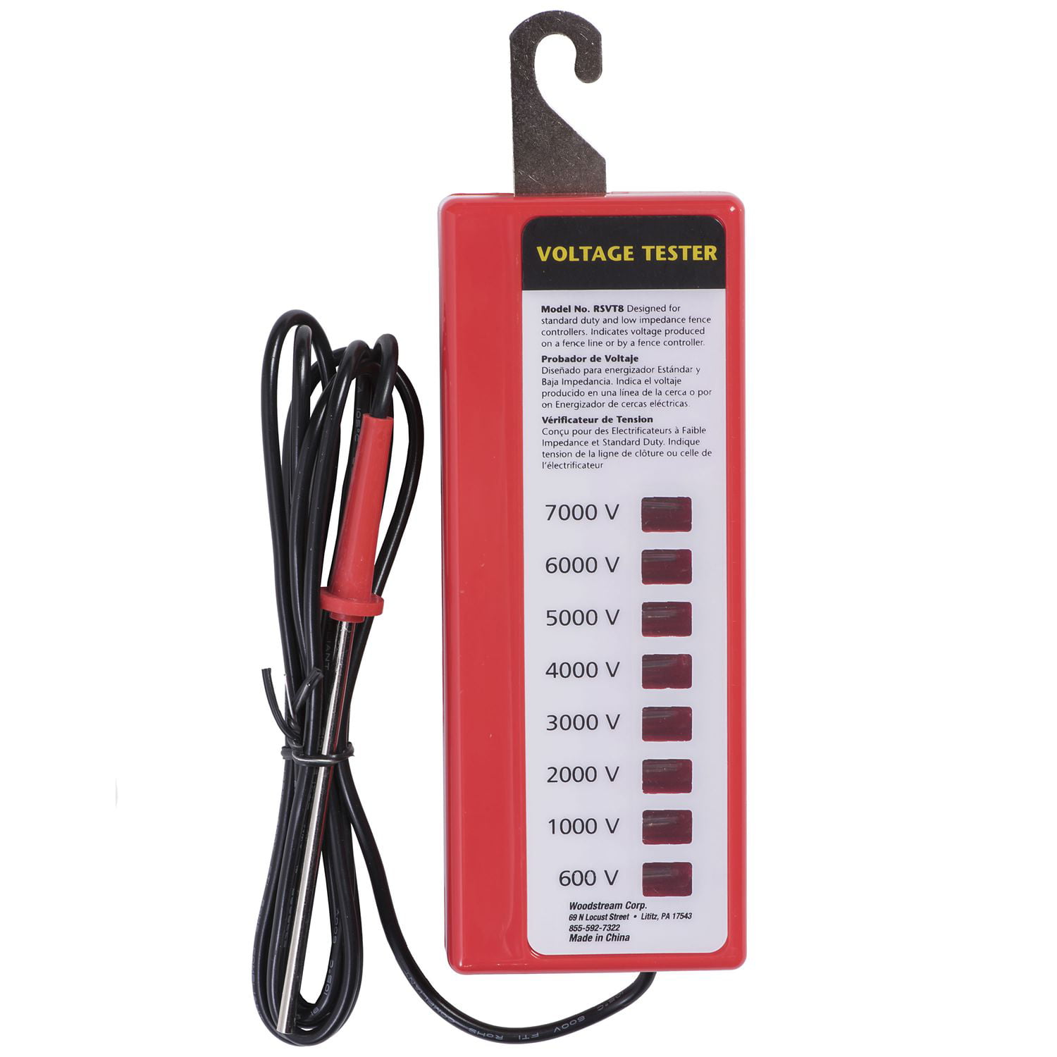 Voltage Indicator in the Fence Line Electric Fence Tester with Single Lamp 