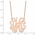 thumbnail image 2 of 14K Rose Gold Small Polished Monogram Necklace (18 X 25) Made In United States -Jewelry By Sweet Pea, 2 of 5