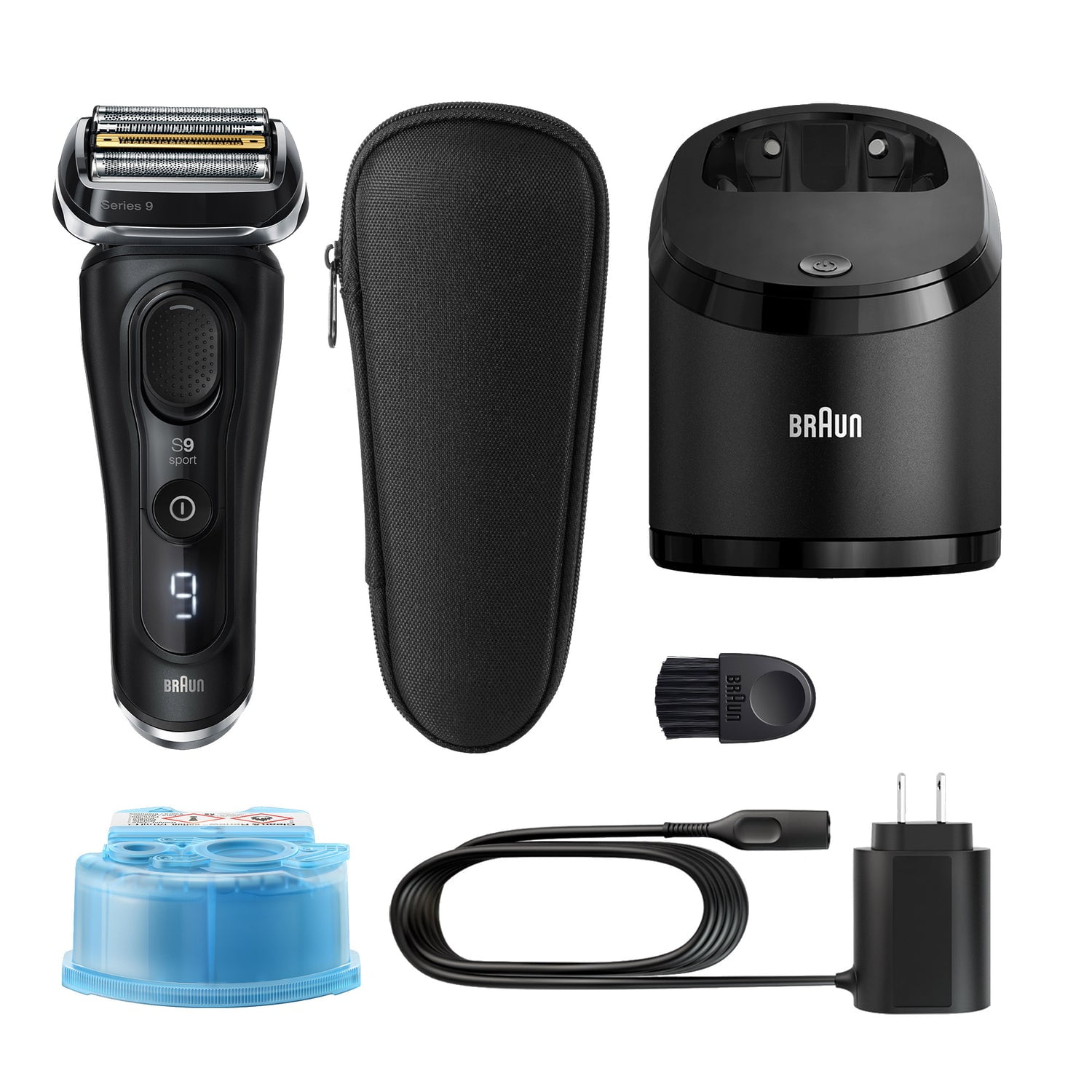 Braun Series 9 Skin Razors, 9370cc Rechargeable Wet Dry Shave Electric  Shaver with Clean Station and Travel Case - Walmart.com