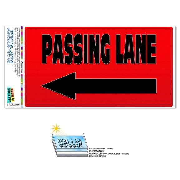 Passing Lane - Driving Funny SLAP-STICKZ(TM) Premium Sticker