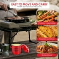 thumbnail image 3 of Bacon Grease Container with Strainer with Food Safe Silicone Spatula 46oz Enamel Rural Fat Container Keeper Recipe Dishwasher Safe, 3 of 10
