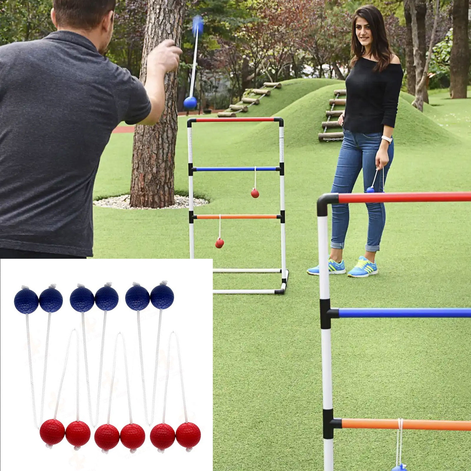6Pcs Outdoor Lawns Yard Golfs Throwing Ladders Toss Game Replacement Hard Golfs Training Enduring