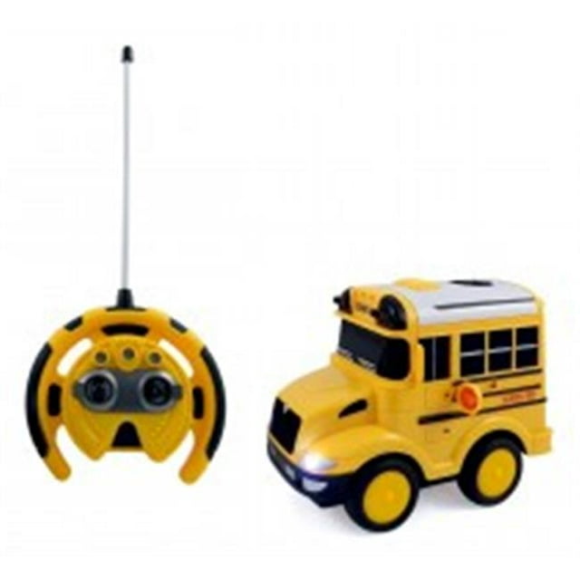 Az Import & Trading School Bus RC Toy Car for kids with Steering Wheel Remote