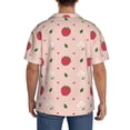 thumbnail image 3 of Pofeuu Strawberry Print Mens Casual Short Sleeve Shirts Beach Summer Spread Collar Pocket Tops Men's Casual Short-sleeved Shirt-4X-Large, 3 of 5