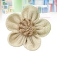 thumbnail image 2 of 6pcs Burlap Lace Flowers Jute Rose for DIY Craft Making Wedding Party Decorations (B), 2 of 4