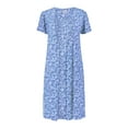 thumbnail image 7 of Aria Women’s Short Sleeve Split Neck Sweater Knit Nightgown, Sizes XS-5X, 7 of 7