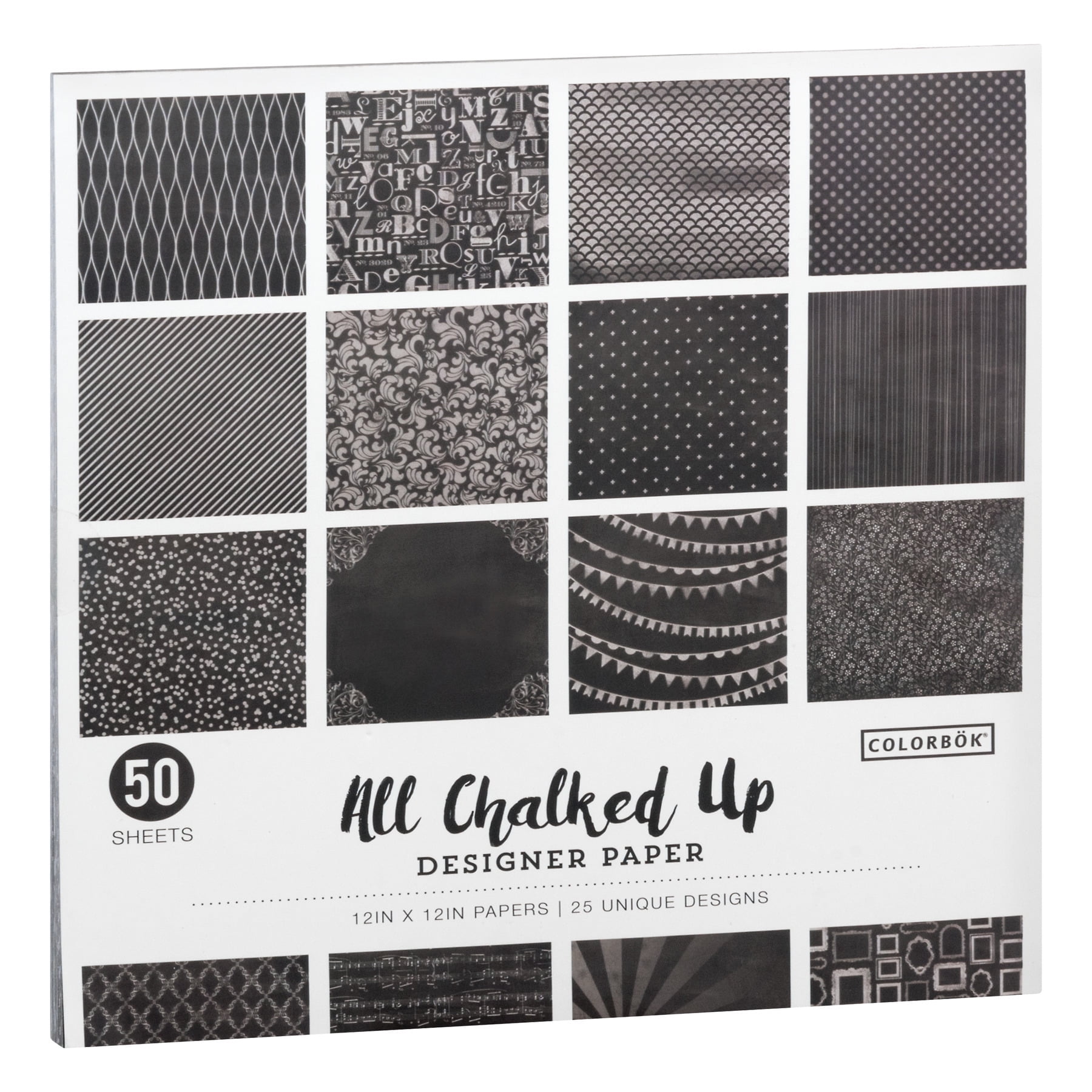 ColorBok Designer Paper Pad 12 x 12 All All Chalked Up