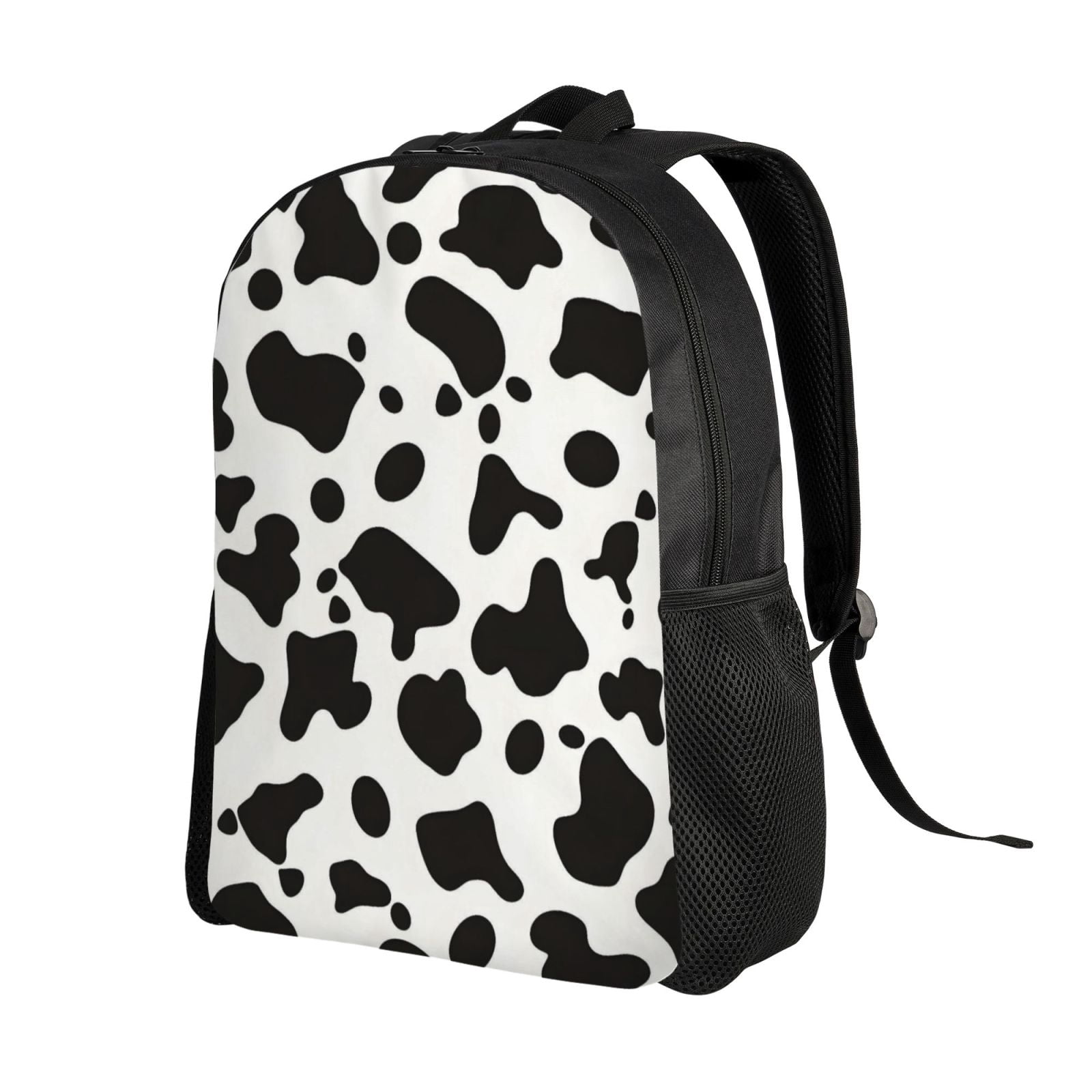 Single Side Full Backpack 16.1×11.8×4.5in Large Capacity Breathable Shoulder Belt Leisure Simple And Strong Bearing Capacity Simple Cow Print Pattern, Vector Art Style_3