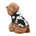 thumbnail image 5 of Fotbe Cow Skin 2 Print Small Dog Sweater Hoodies Pet Grey Hooded Soft Fleece Sweatshirts with Pocket Fall Winter Puppy Cat Sweaters Warm Clothes-Medium, 5 of 7