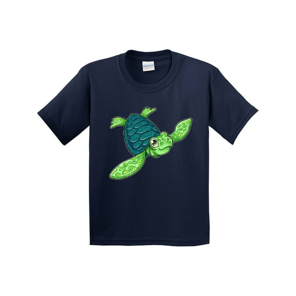 Inktastic Sea Turtle with Swirls Youth T-Shirt