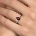 thumbnail image 4 of Gem Stone King 2.00 Ct Oval Red Garnet White Simulated Opal 925 Sterling Silver Ring, 4 of 6