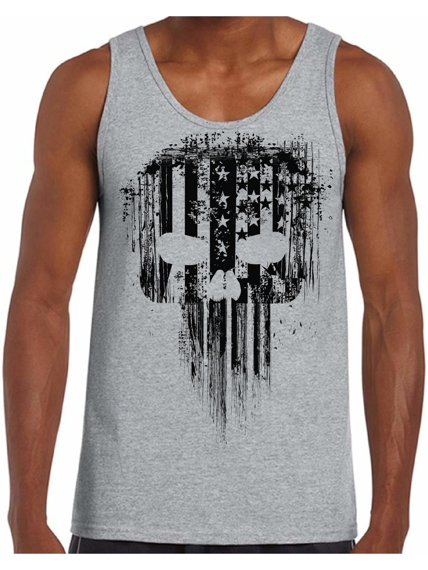 black skull tank top