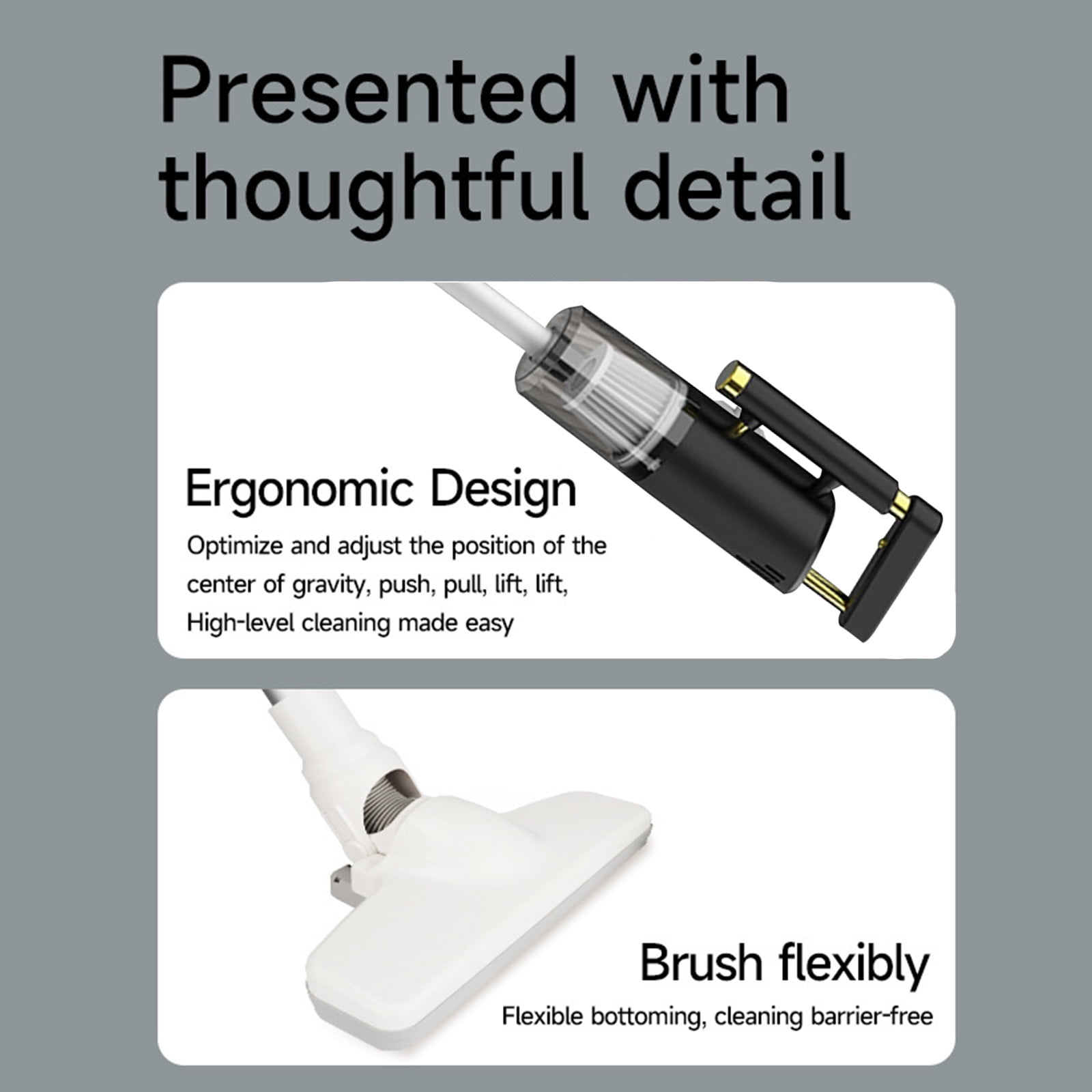 Handheld Vacuum Cleaner - 45.3 x 8.7in, 120W High Power Wet & Dry Cordless with 30 Min Runtime for Home & Car()